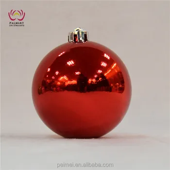 Red Shiny Cheap Christmas Ornaments 12 