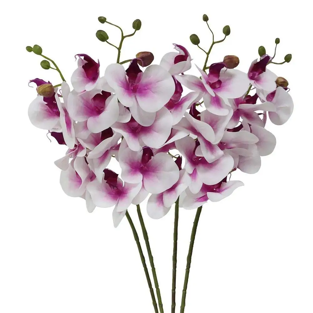 
Phalaenopsis Orchid Artificial Branches Real Touch Latex Flowers for Home Office Wedding Decoration 