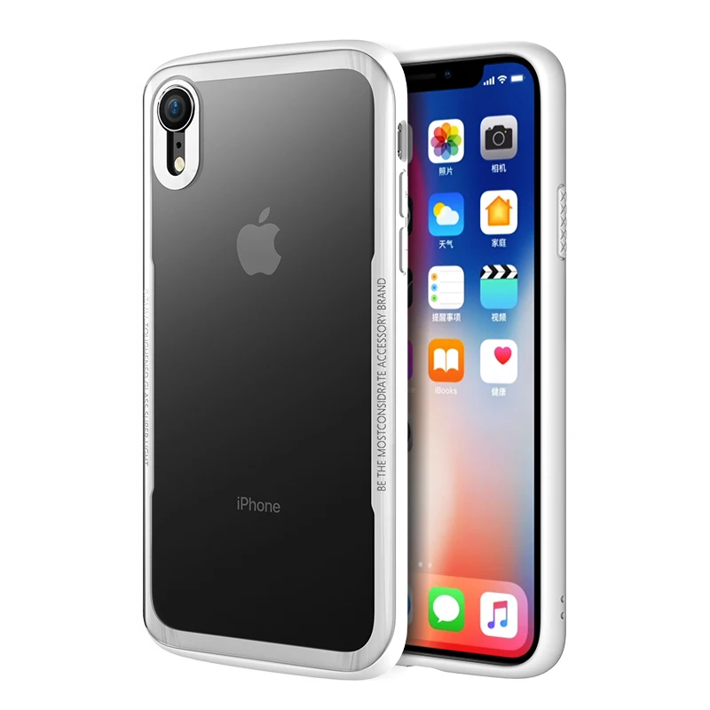 

For iPhone XR Phone Case,High Quality TPU+Glass Phone Cover for iPhone XS Max, 3 colors