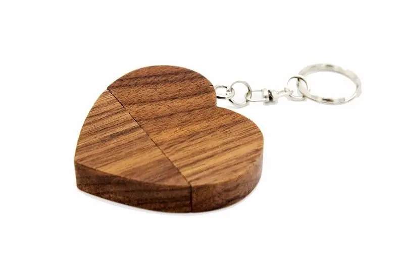 Wooden heart shaped USB Flash Drive Memory Stick 8gb 16gb 32gb with Customized Logo - ANKUX.COM