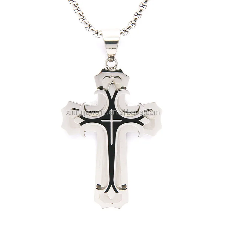 

China stainless steel jewelry wholesale jesus cross pendant