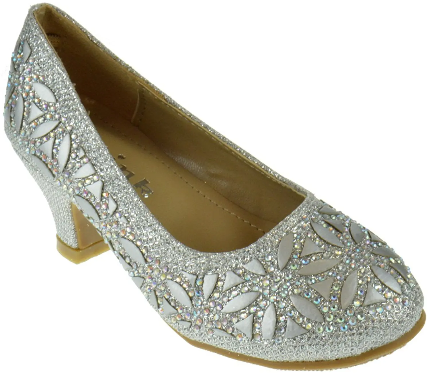 girls silver pumps