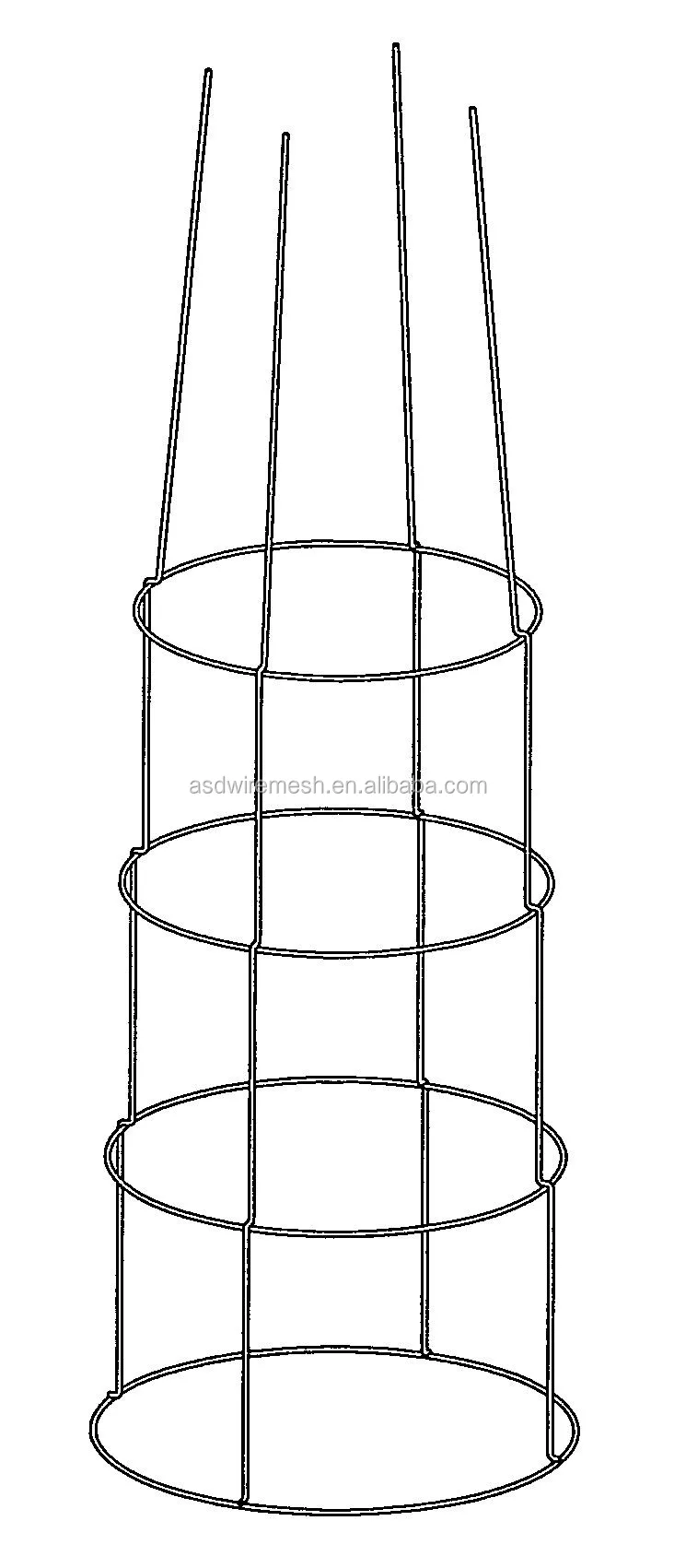 Galvanized And Colored Tomato Cage Green Plastic Tomato Cages Wholesale