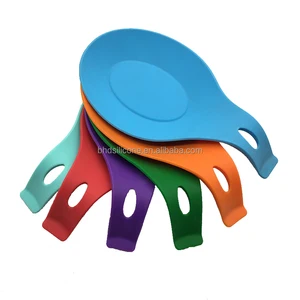 Image of Wall Hung Spoon design FDA Silicone Cute Utensil Rest
