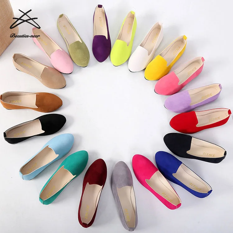 

RTS Size 35-43 custom made shoes women flat fashion ladies suede casual shoes