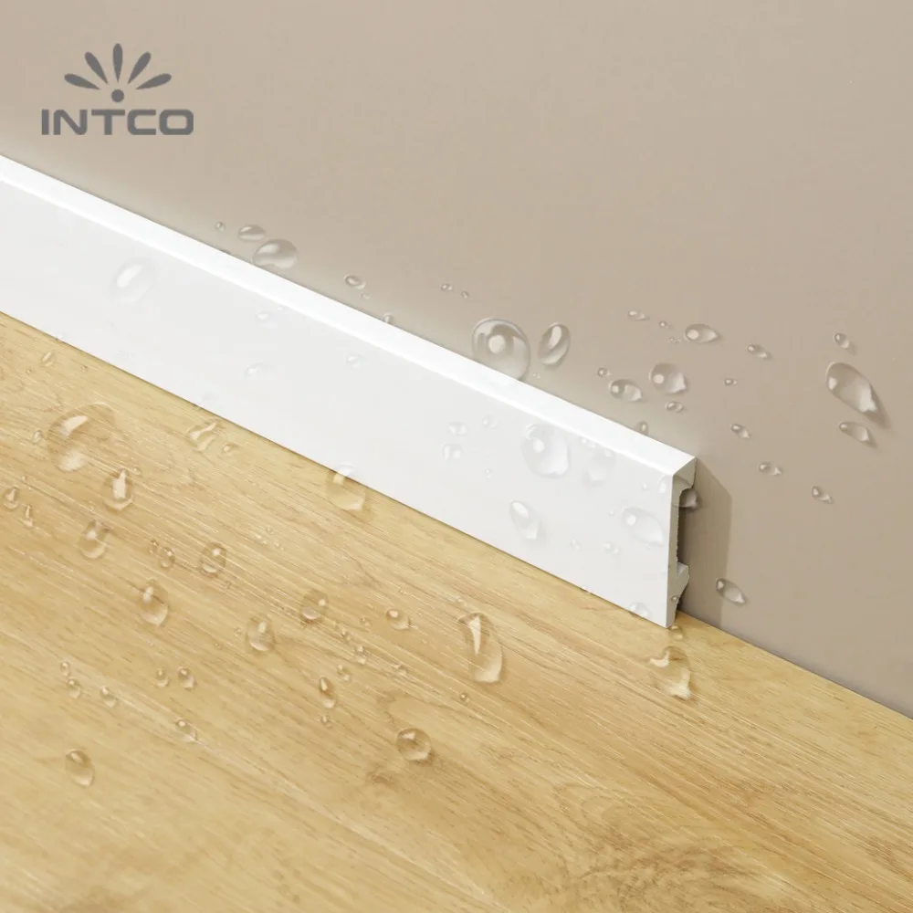 Intco Quick Install Waterproof Plastic White Skirting Cornice