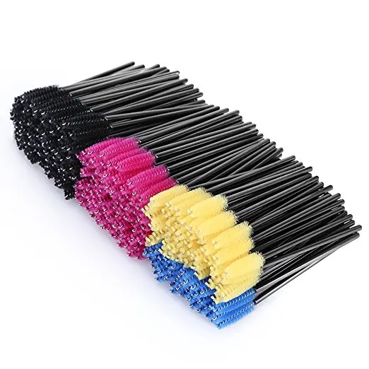

Mascara Wands Makeup Brush Disposable Eyelash Extension Brush, Pink;yellow;blue;black;rose