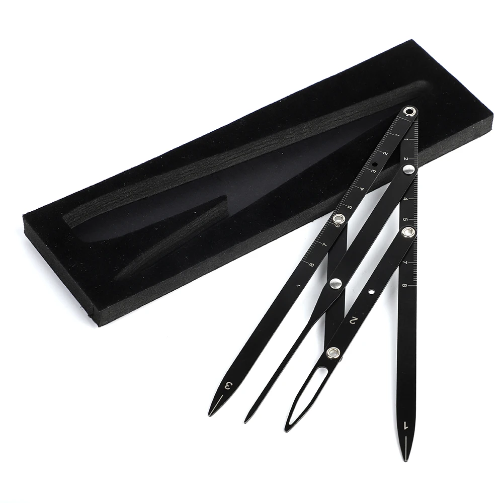 

Private Label Black 4 Prong Stainless Steel Golden Mean Calipers With Scale Permanent Makeup Accessories