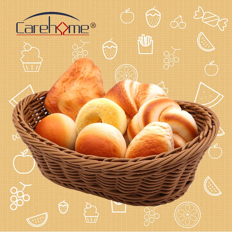 

China supplier pp rattan basket / bread basket /storage basket, Beige