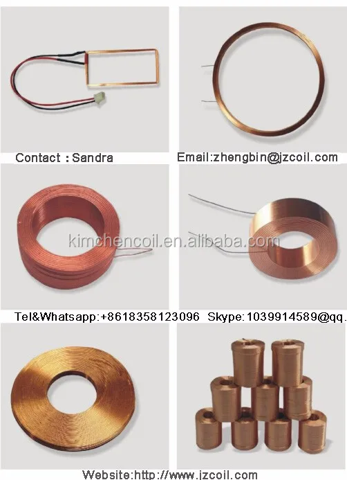 Magnetic air core self bonded coil hollow copper coil without bobbin