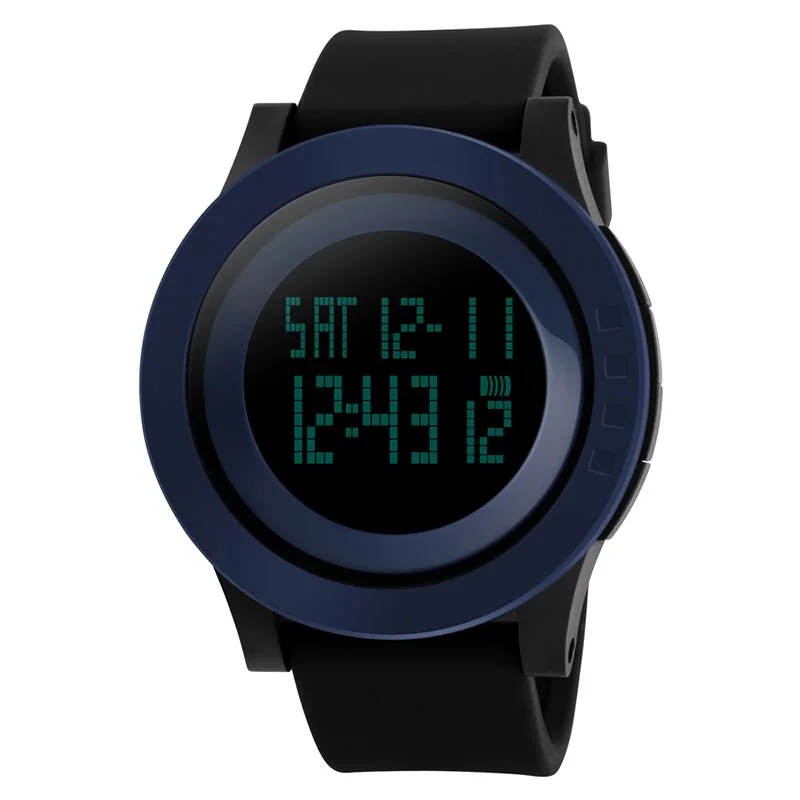 

SKMEI 1142 Simple Design Women Mens Casual Sport Watch Waterproof Alarm Chrono Calendar LED Digital Wristwatches, 8 color for you choose