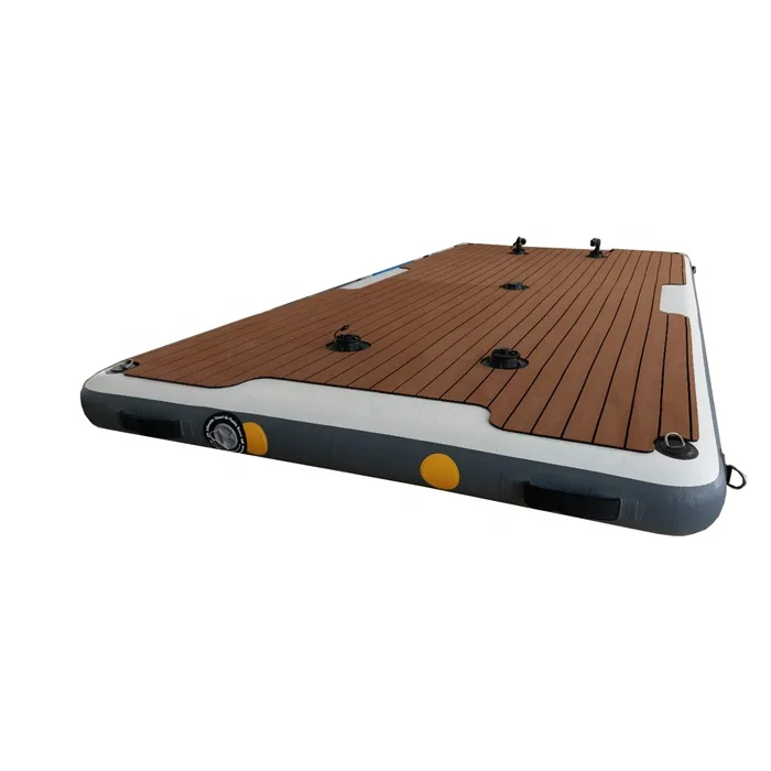 

double wall durable material leisure platform inflatable floating dock for swimming sup fishing