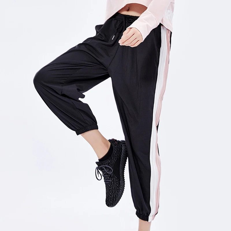 

2019 Newest female Side Stripe Sports Trousers Jogger Pants Girl