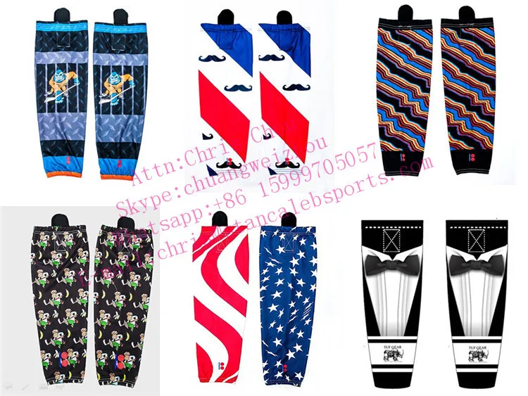 Navy blue and pink ribbon Ice Hockey Socks custom hockey socks with coolmax