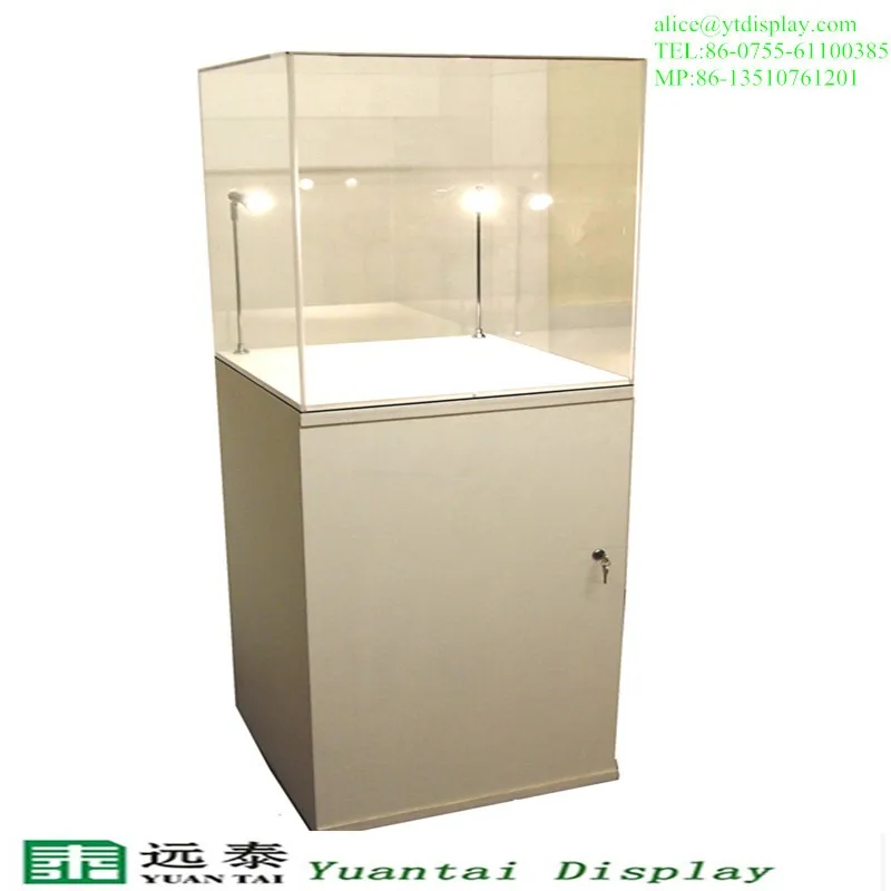 Top End Glass Tower Display Cabinet Museum Showcase Kiosk And