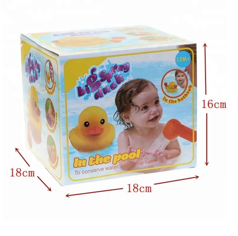 newewest Spray Yellow Duck baby Pool Bath Toy