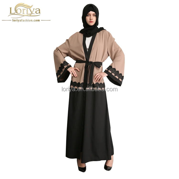 

Abaya 2018 New Models In Dubai New Design Muslim Women Dress Islamic Clothing Front Open Abaya, Khaki