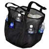 Black PVC Mesh Tote Bag Round Large Mesh Beach Bag