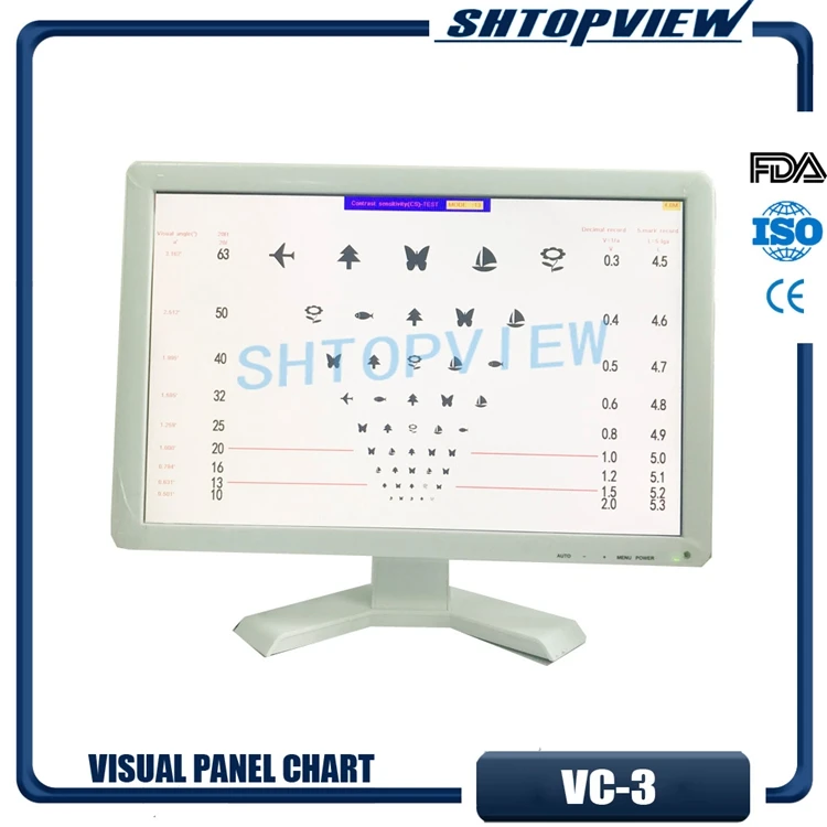 VC-3 19 Inch eye Vision digital test LED visual Panel chart screen LCD Visual Acuity Chart