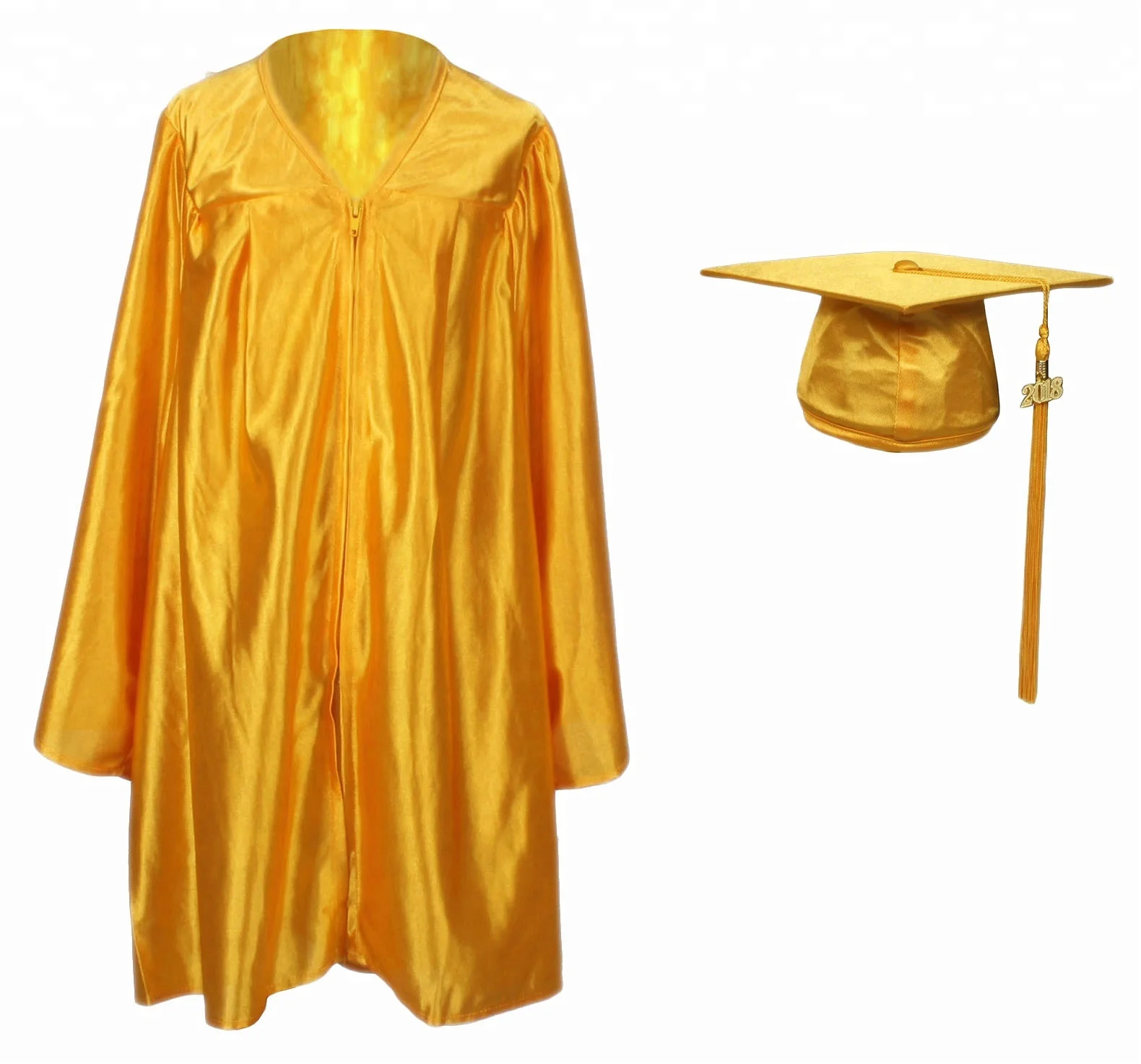 

Baby Graduation Cap and Gown for Kindergarten & Primary School Kids- Shiny Gold, All colors available
