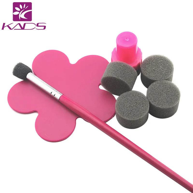 Nail art set 5pcs Sponge Sponge Pen nail Brush Plate Nail Art Tips Design Polish Gel