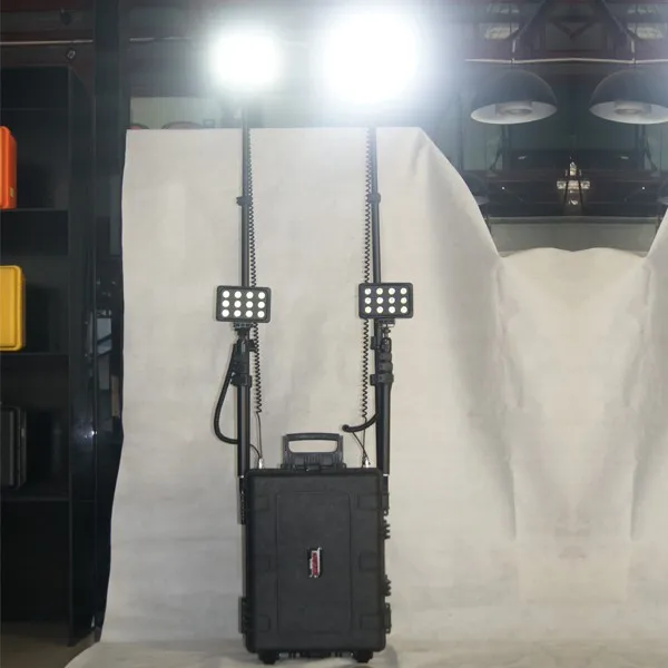 Heavy duty military lighting system battery operated 144W LED 8000lm portable temporary construction lighting RLS584433-144W