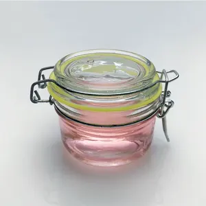 Image of 150 ml Round Glass Honey Jam Jar with Sealing Lids and Lock