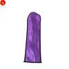 vinyl hair extension packaging/brazilian remy virgin natural wave human hair package satin bag drawstring