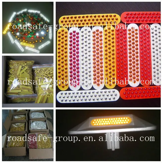 Highway Cat Eye Reflectors Road Mark Reflective Glass Beads Made of Durable Plastic