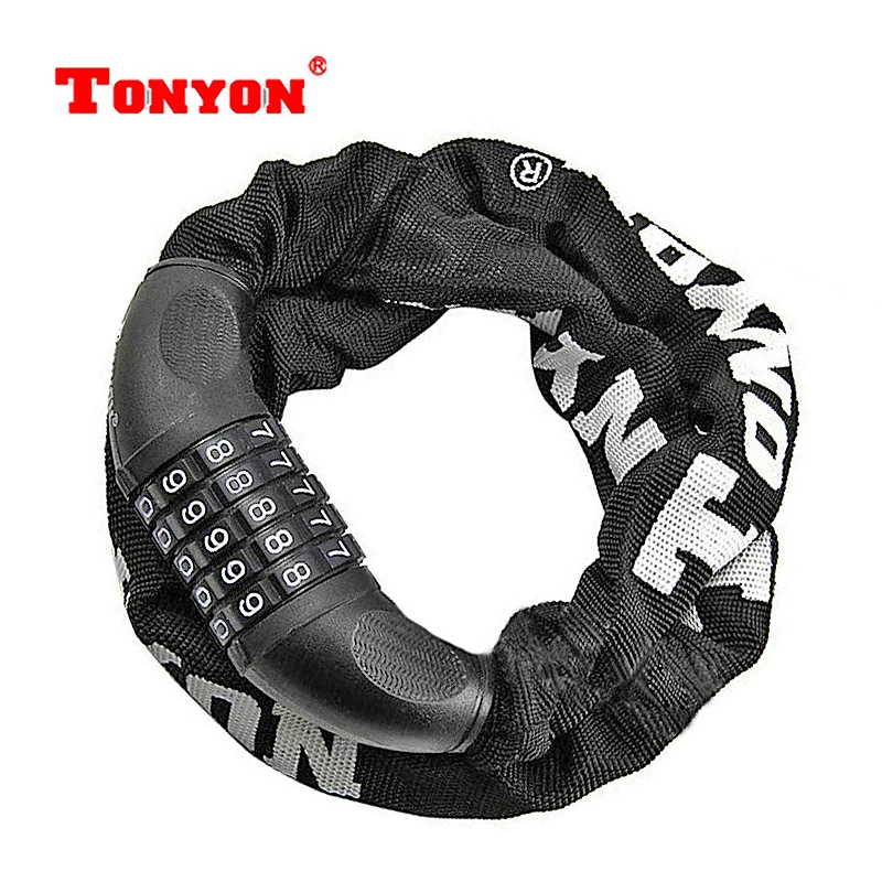 

5-digit Combination Lock Steel Chain Bike Lock Security&Portable Bicycle Locks