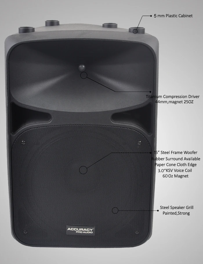 Accuracy Pro Audio Csx15 15 Inch 350w Powered Speaker Stage Monitor