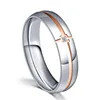 Yiwu Meise Stainless steel cross rose gold and diamond gold plated women's ring