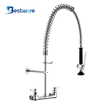 Goose Neck Sample With Move Hose Wall Splash Mount Prerinse