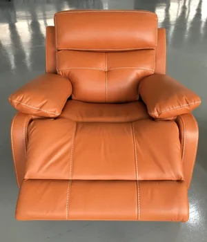 Drawing Room Simple Design Bright Colored Leather Recliner Sofa