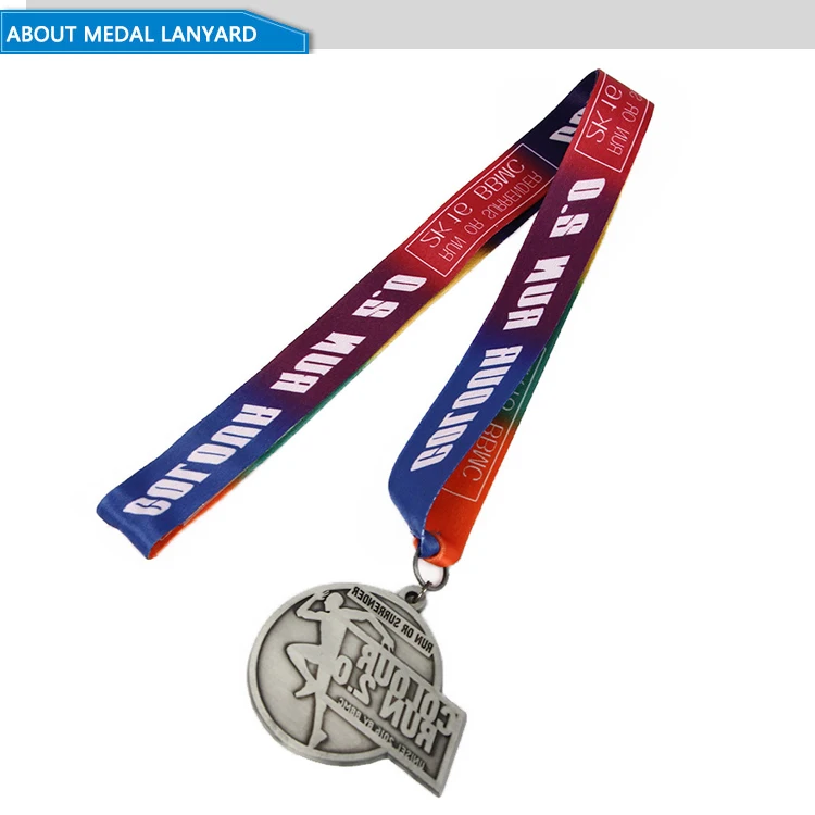 Premium Custom Sublimation Printed Medal Lanyard For Sports Events ...