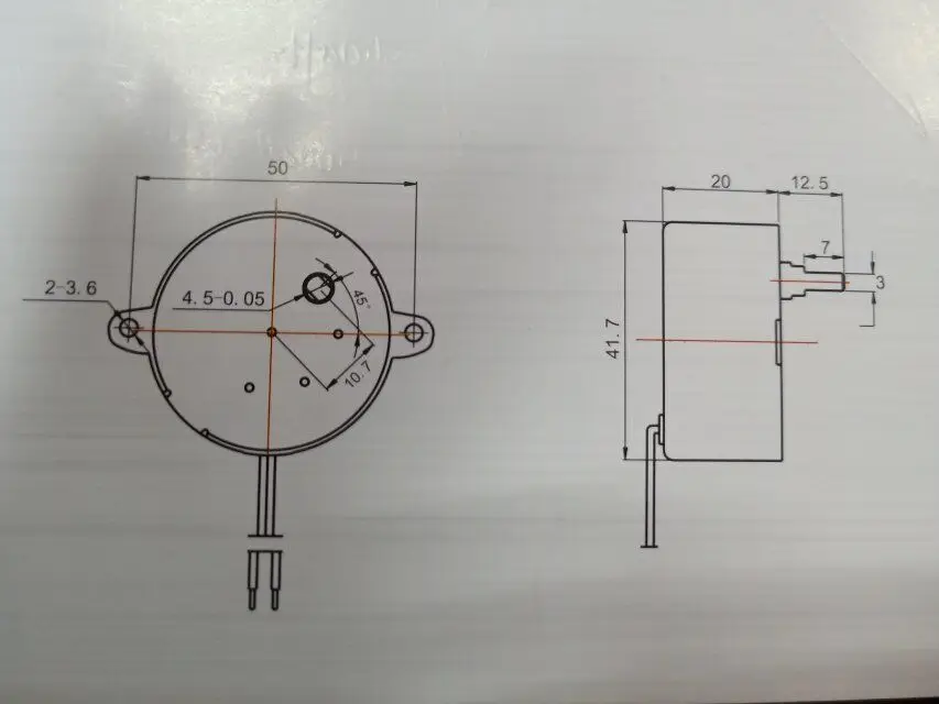 New AC 220V 2W CW/CCW 50/60Hz 5/6R/MIN Turntable Synchronous Motor for Microwave Oven