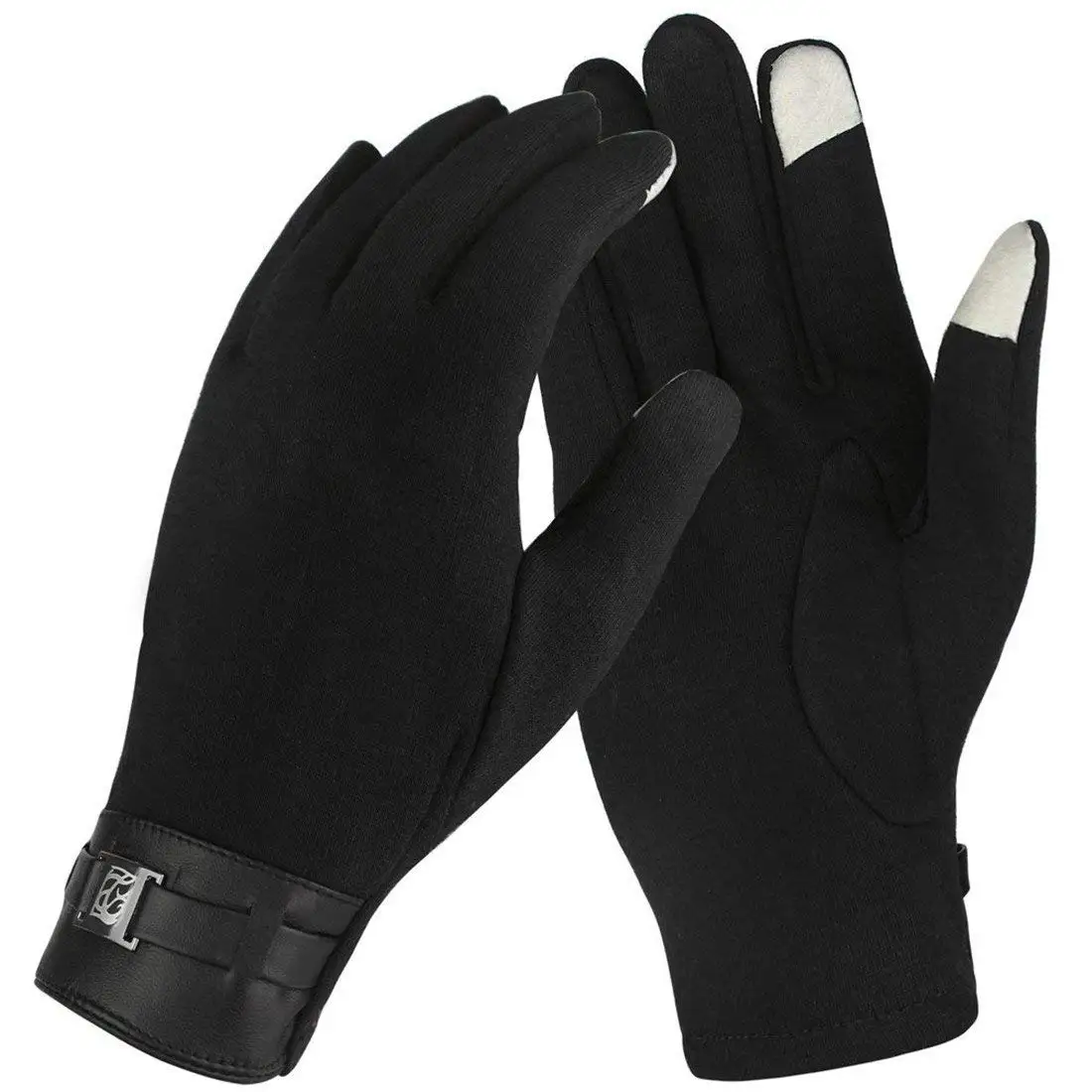 Yingniao Men Suede Leather Gloves Anti Slip Warm Lined Winter Driving Gloves