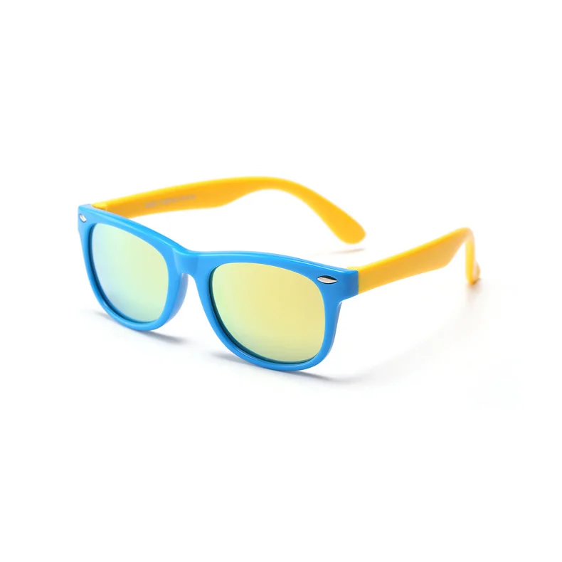 

10056 Superhot Eyewear Fashion Mirrored Children Silicone Sun glasses Polarized Kids Sunglasses