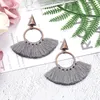 Creative fashion earrings women's handmade fan-fringed earrings women's fashion multi-color selection