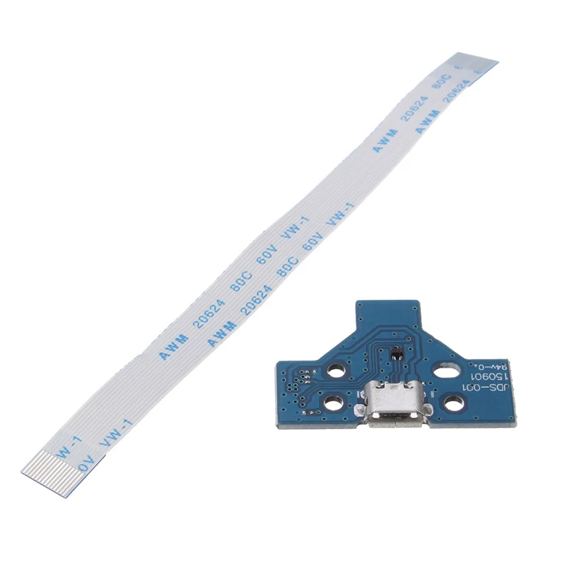 

For SONY For PS4 Controller Replacement Parts With 14 Pin Cable USB Charging Port Socket Board JDS-001 For Dualshock 4, N/a