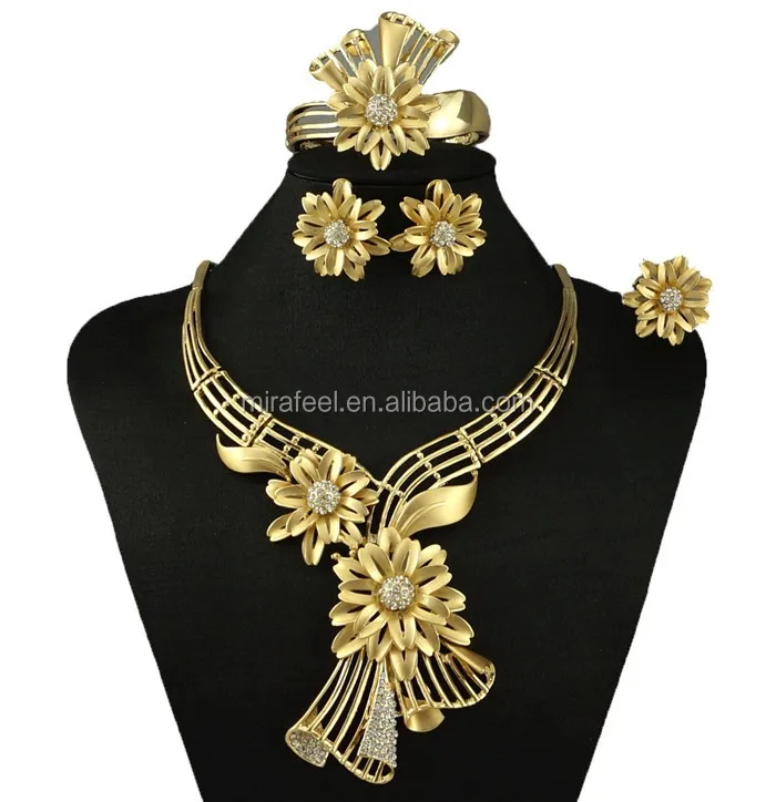 

High Quality new model 18k Gold fashion custom jewelry set 2016 women