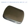 Small rectangular silver metal tin box for mints