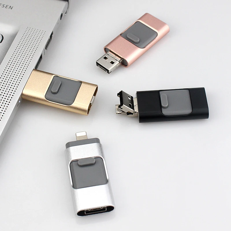 Wholesale 3 in 1 otg memory stick 32gb flash drive for mobile phone