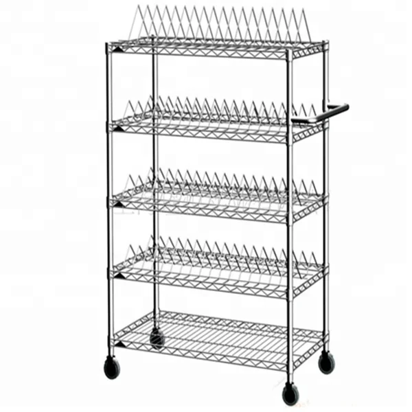 metal storage rack on wheels