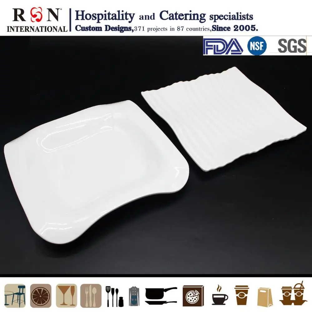 Wholesale Ceramic Plate Bulk White Porcelain Dinner Plates Catering Ceramic For Hotel And