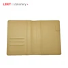 Book cover with embossed logo and elastic band closure