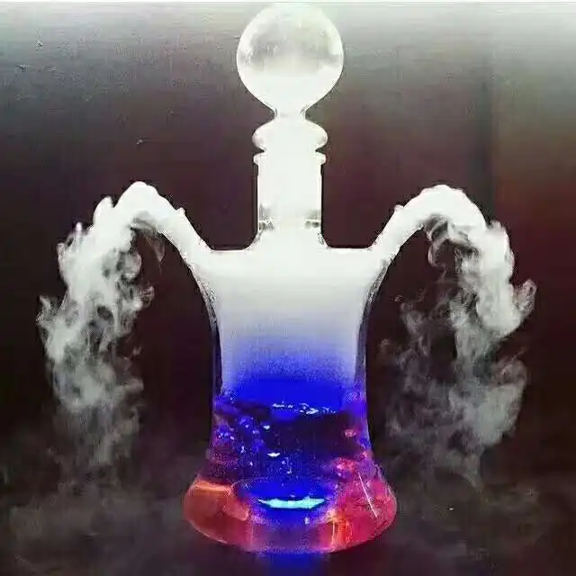 

Russia led chicha glass shisha hookah fruit narguile with silicone hose set nargile available