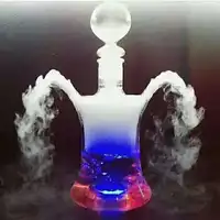 

Russia led chicha glass shisha hookah fruit narguile with silicone hose set nargile available