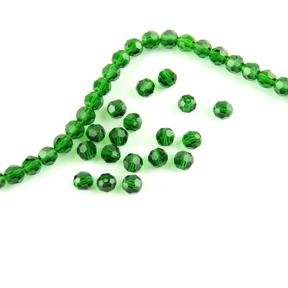 

Emerald  thirty-two faces faceted beads for jewelry beads accessories diy hot sale