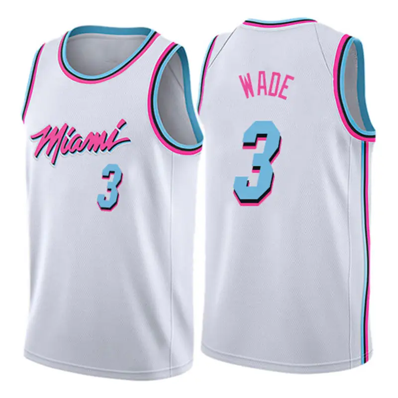 

Sublimation Stitched 3 Dwyane Wade 2019 Men top quality basketball jersey set